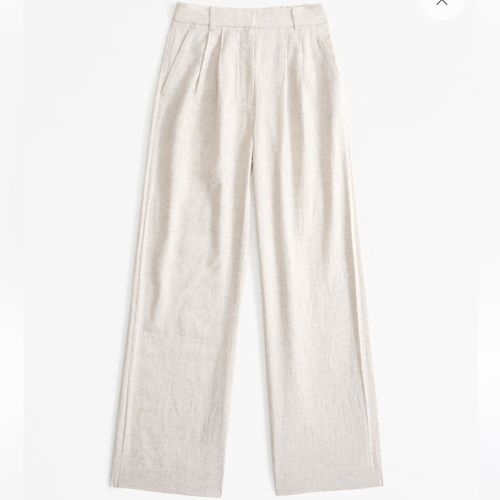 NWT A&F Sloane Tailored Linen-Blend Pant Size 24